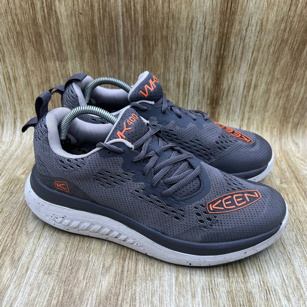 Keen WK400 Walking Shoes Men's Size 9 Grey Orange Mesh Athletic Sneakers